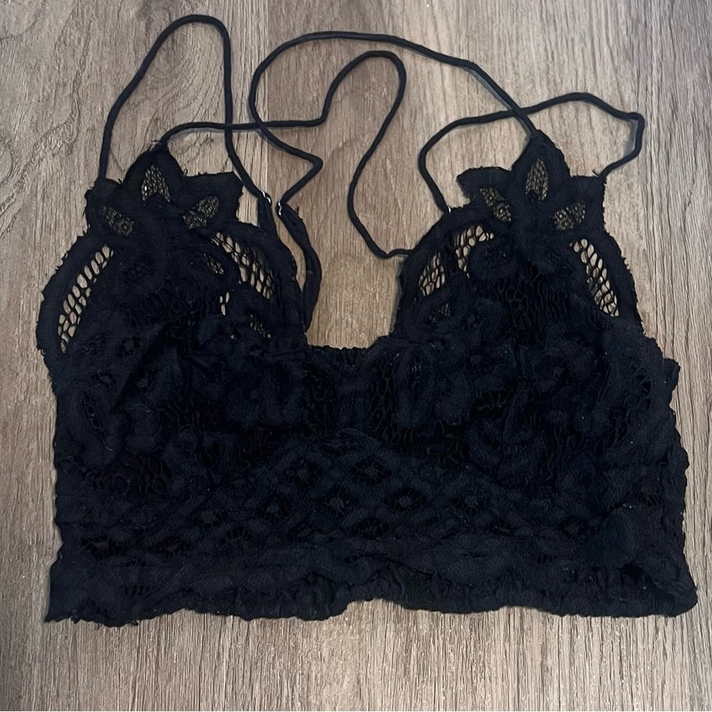 Women's FP One Black Lace Bralette
